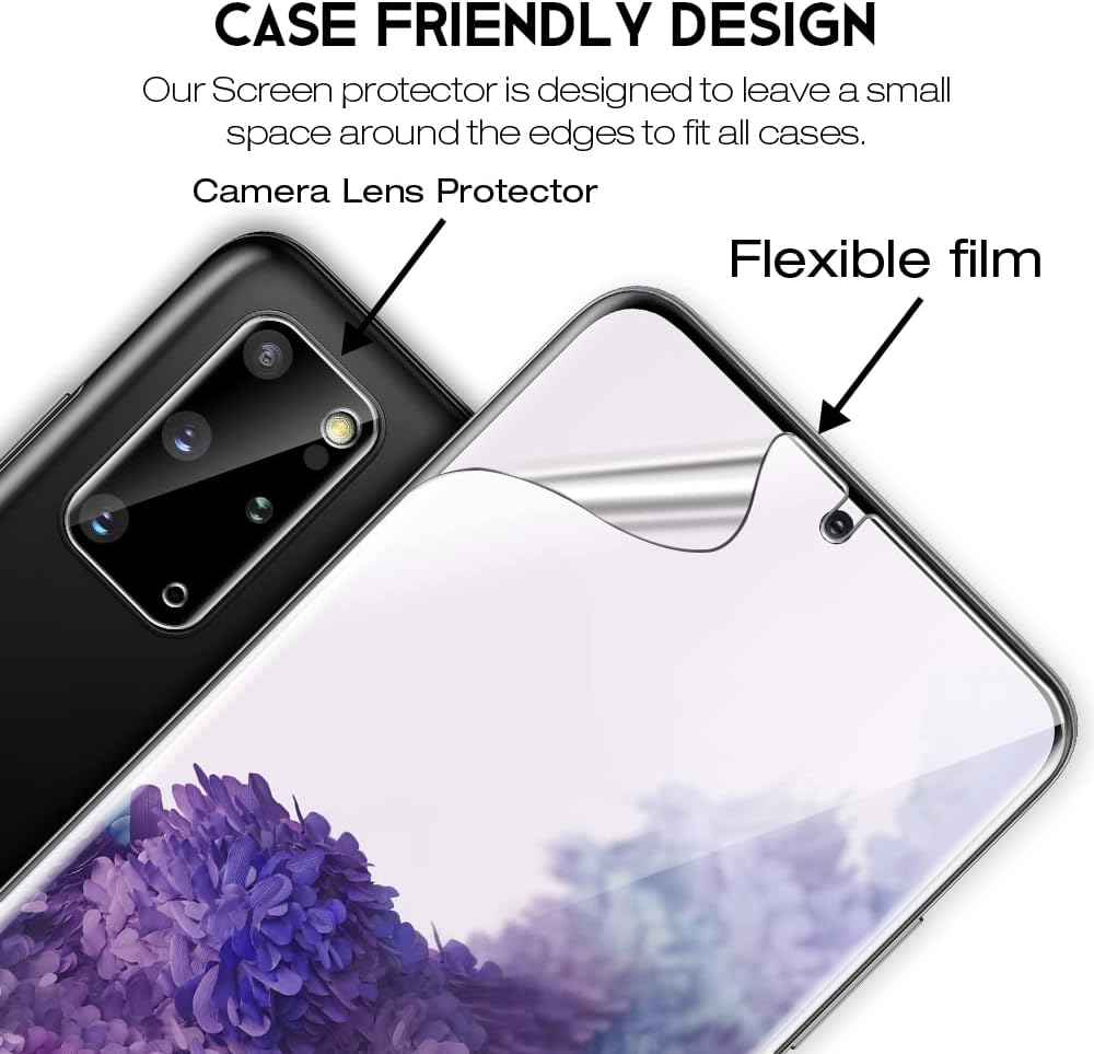 Special 4 Pack LK 2 Pack Screen Protector + 2 Pack Camera Lens Protector Compatible with Samsung Galaxy S20 Plus 6.7-inch, Positioning Tool, In-Display Fingerprint Support, HD Ultra-Thin, Flexible TPU Film Best 4 Pack LK 2 Pack Screen Protector + 2 Pack Camera Lens Protector Compatible with Samsung Galaxy S20 Plus 6.7-inch, Positioning Tool, In-Display Fingerprint Support, HD Ultra-Thin, Flexible TPU Film