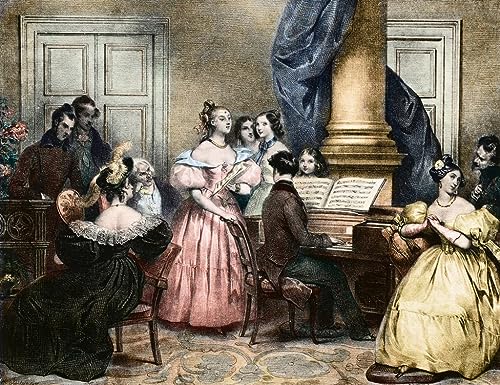 Soirée Musicale Autour par Achille Devéria Toile Graffiti Inspirante