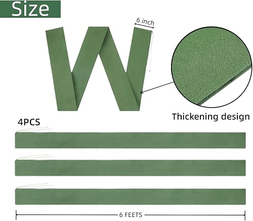 Miniatura 2 de 4 bolsas de arena de lona de 6 x 6 pulgadas de largo, bolsas de arena de lona gruesa para protección contra inundaciones con banda elástica, barrera