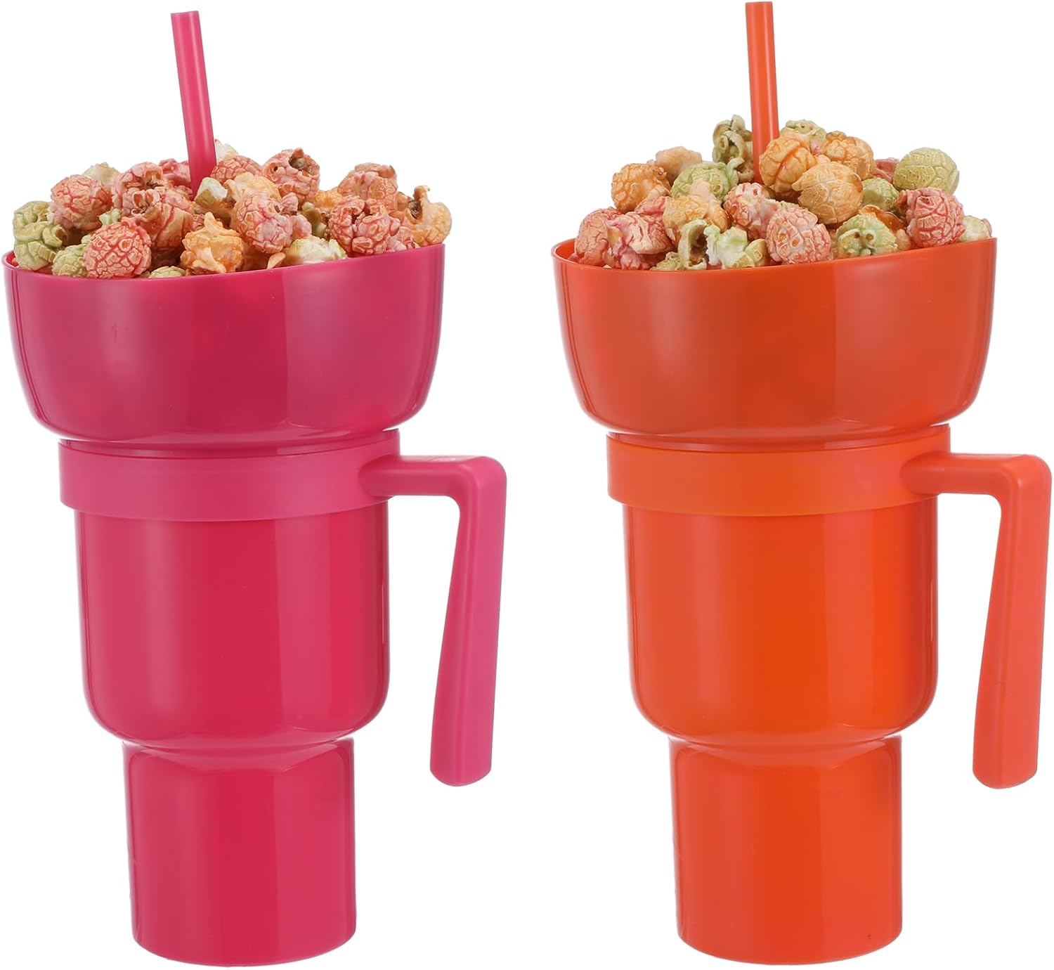Baderke 2 Pcs Stadium Tumbler with Snack Bowl 32 oz 2 in 1