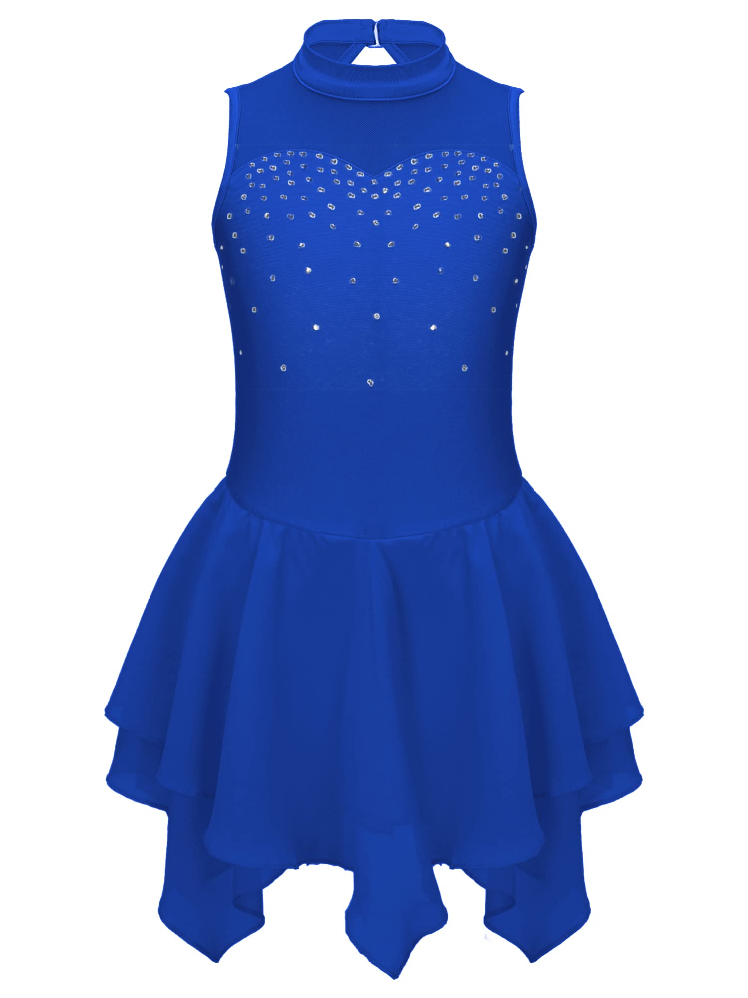 IEFIEL Maillot Patinaje Artistico Niña Vestido Brillante de Danza Ballet Leotardo Gimnasia Ritmica Maillot Ballet de sin Manga Disfraz de Bailarina — view 29