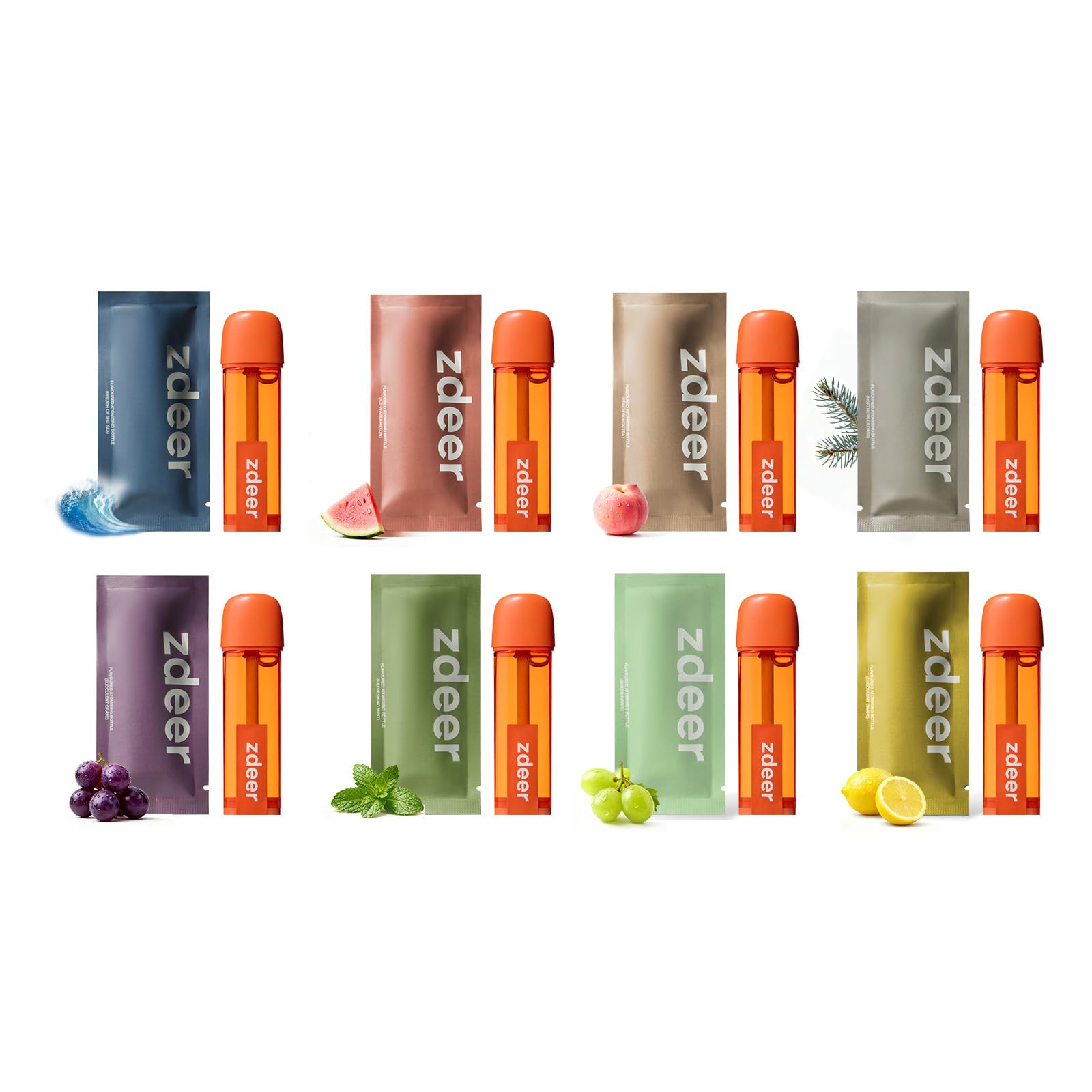 ZDEER Smart Electric Oral Spray Refill for PW13 – 8-Pack Variety Flavors – Multi-Flavor Breath Freshener Pods for Daily Oral Care
