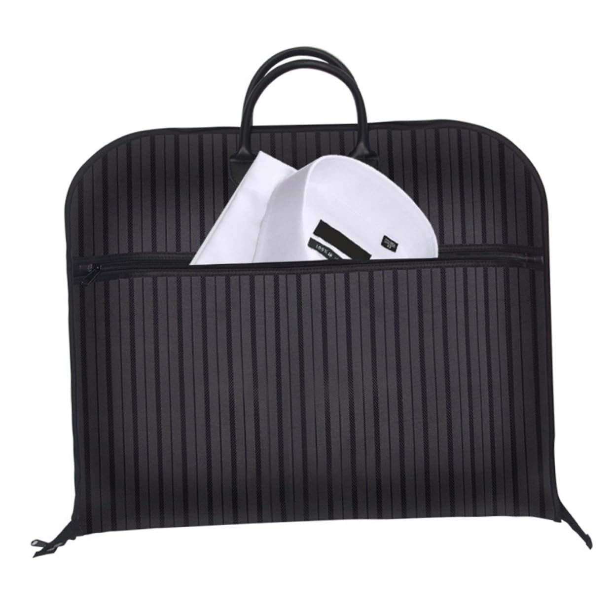 MAGICLULU Anzugshülle Gestreifte Manteltasche Atmungsaktive Kleidersack mit Reißverschluss und Griff Schutzhülle für Kleidung Staub und Schmutzschutz Zufälliger Stil