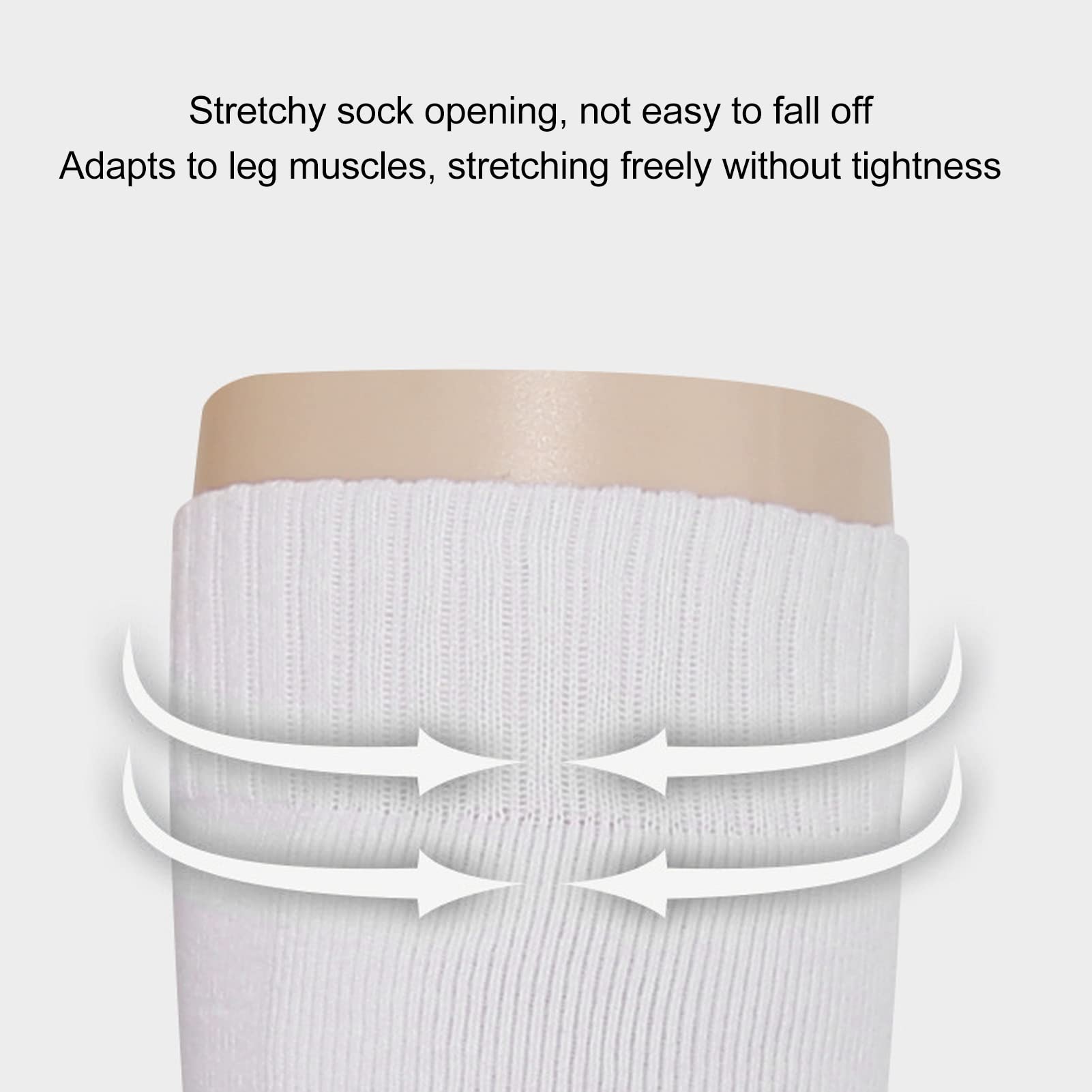 RiToEasysports Chaussettes D'escrime épaissies, Chaussettes D'escrime en Coton épaissi Unisexe Bas de Protection D'escrime pour épée Sabre et Fleuret Femmes Hommes Blanc Autres Sports D'équipe