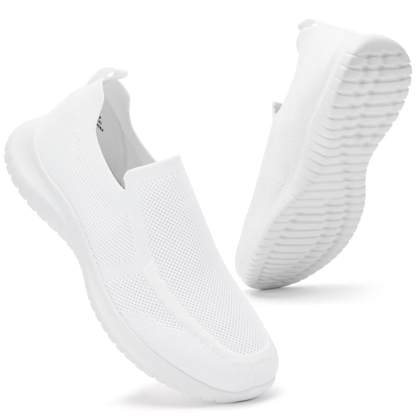 konhill Herren Slip On Sneaker - Leichtgewicht Bequeme Tennis Atmungsaktive Mesh Schuhe