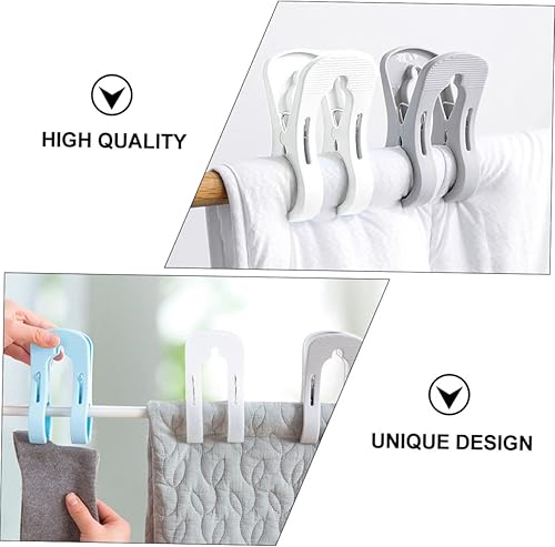 Miniatura 5 de Juego de 6 clips de plástico a prueba de viento para ropa, tamaño grande, para hogar, hotel, oficina, dormitorio