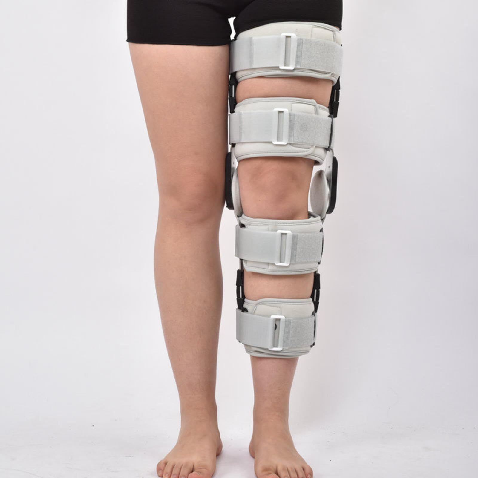Ginocchiera Regolabile per Uomo Donna, Staffa Fissa di Supporto per Ginocchio e Arti Inferiori, Ginocchiera Rom Incernierata per Gamba Sinistra/destra, Ginocchiera Post Operatoria