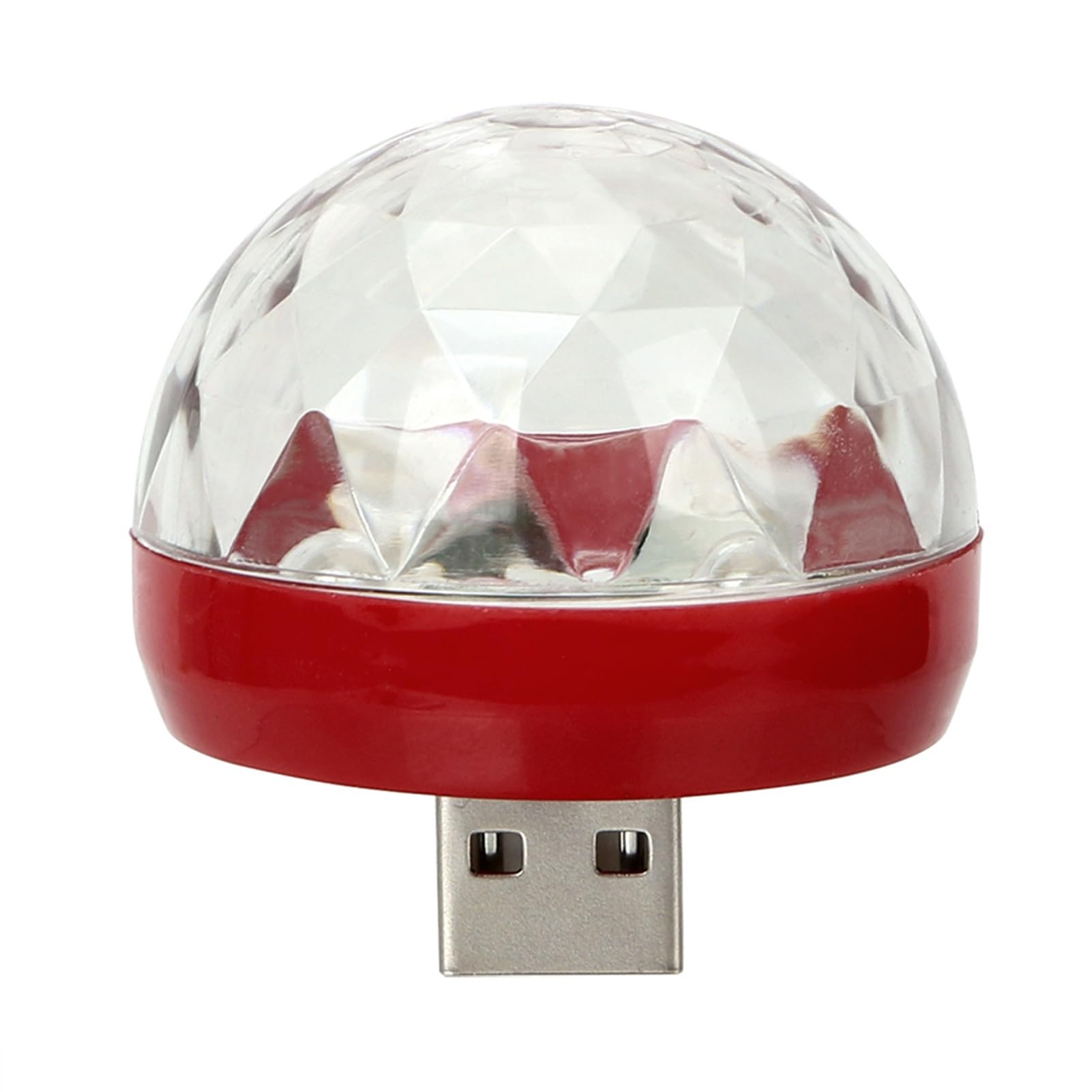 Papaba Red Compact Disco Ball Small Stage Light Portable Mini Usb High Brightness Size Plug-And-Play Rgb Led Party Lamp