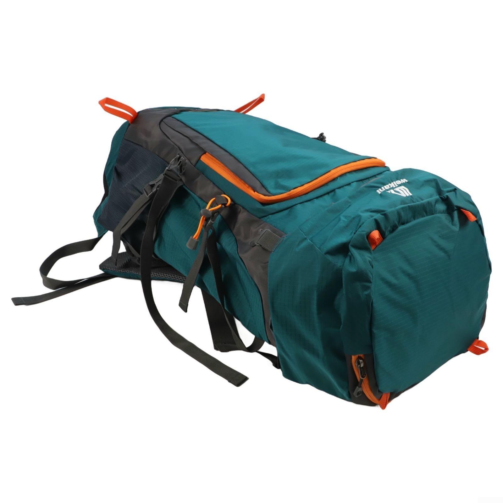 Zaino da trekking da 65 litri, di grande capacità, impermeabile, con copertura antipioggia, in rete traspirante, leggero, da viaggio, da campeggio, per uomini e donne (blu lago)