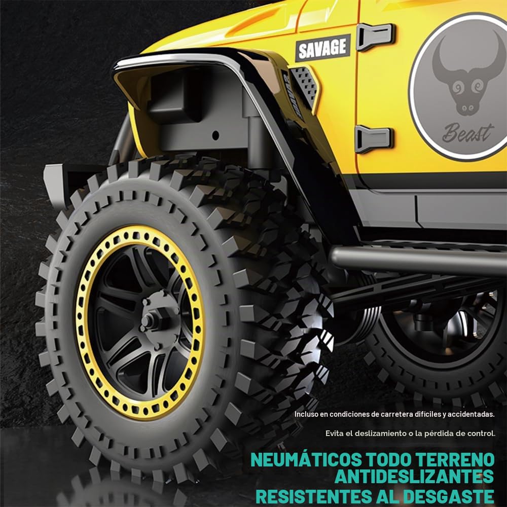 1/20 RC Crawler - Vehículo de escalada teledirigido, modelo 4WD Off-Road All Terrain, motor sin escobillas de 2,4 GHz, SG206MAX (amarillo)