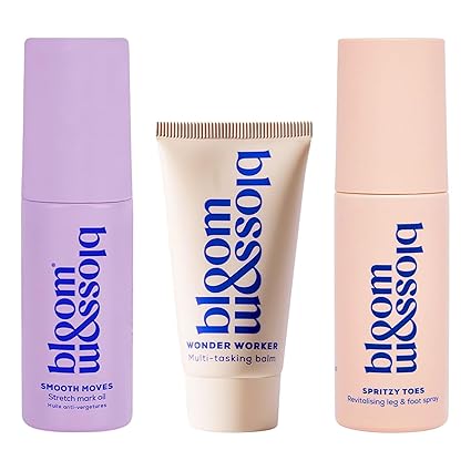 Bloom & Blossom - You've Got This Mama, Maternity Gift Set, 3-Piece Self-Care Kit for Expecting & New Moms with Stretch Mark Oil, Foot Spray Multi-Tasking Balm - Baby Shower, Maternity & New Mom Gift