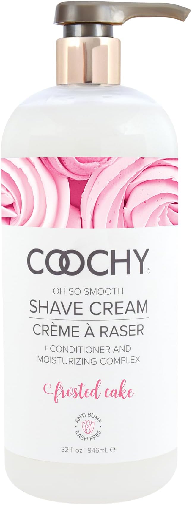 COOCHY Shave Cream - Moisturizing Shave Lotion - Gentle Intimate Shaving Cream - For Bikini Area, Underarms, Legs & More - Rash-Free, Hydrating Formula - 32 oz, Frosted Cake
