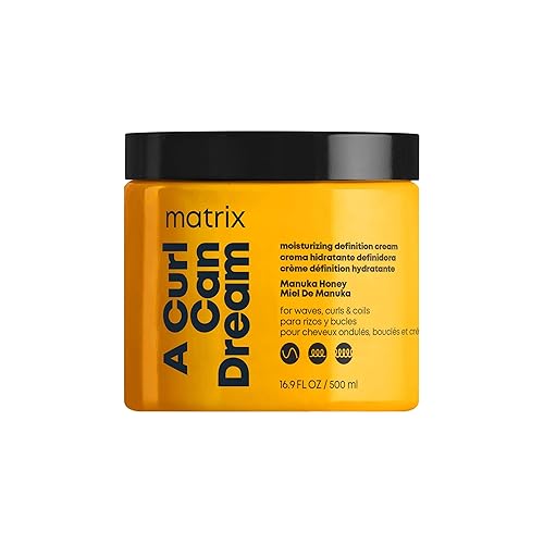 Matrix A Curl Crema Acondicionadora sin enjuague, hidrata y define los rizos, para cabello rizado y rizado, infundida con miel de Manuka, 16.9 oz