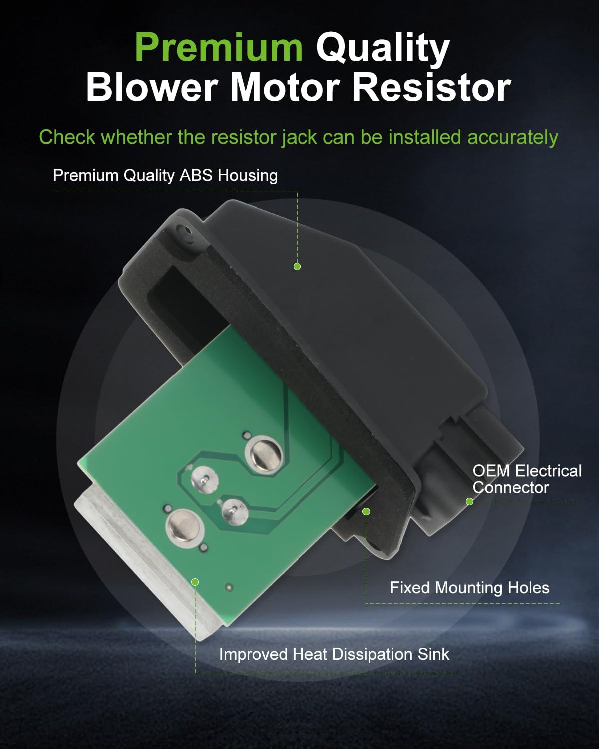 SCITOO Air Conditioning Heater HVAC Blower Motor Resistor for 1999-2011 for Ford Crown Victoria,2000-2009 for Lincoln Town Car,2001-2011 for Mercury Grand Marquis,OE-RU-572 Resistor,8W7Z19E624A,YH1826