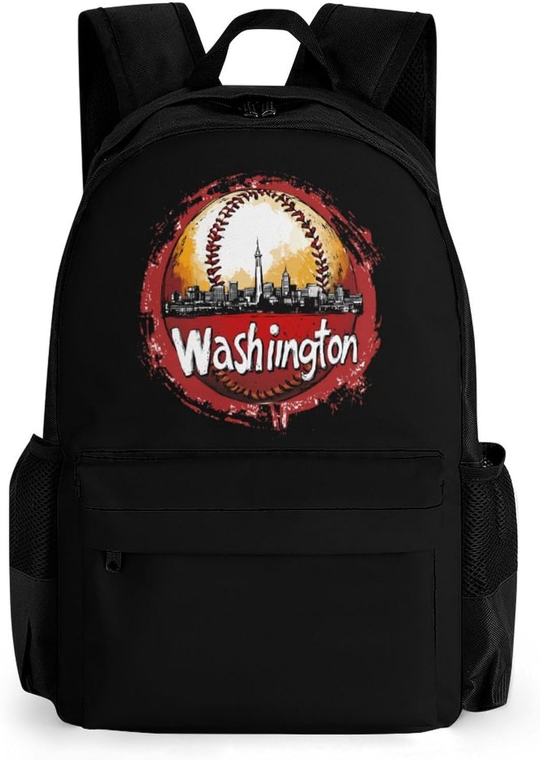 Baseball Fans Washington Laptop Backpack for Men Women Fashion Computer Bag Business Travel Daypack