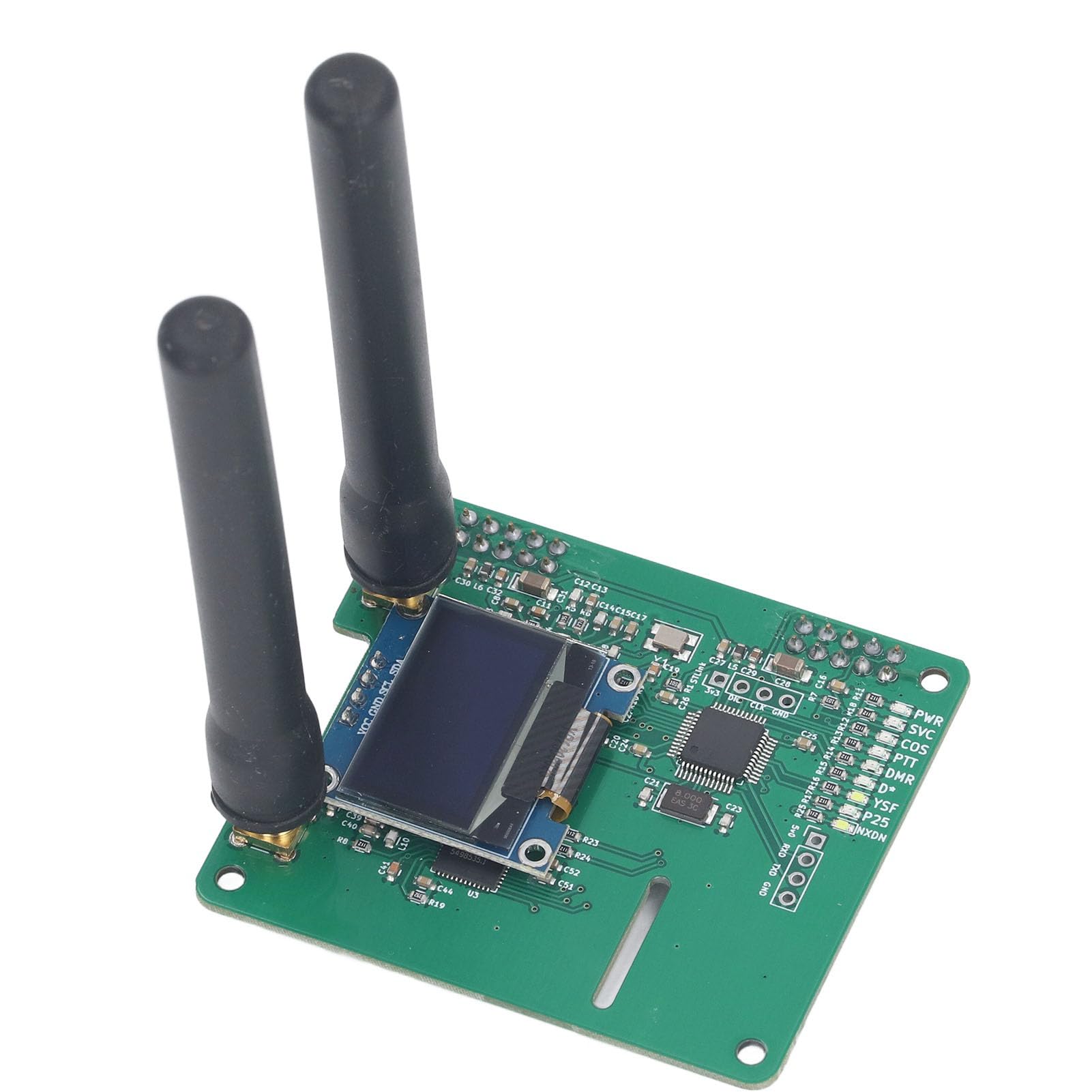 MMDVM Duplex Hotspot Module Hat UHF VHF Antenna with Organic LED Compatible with Pi Zero, DMR, P25, D Star