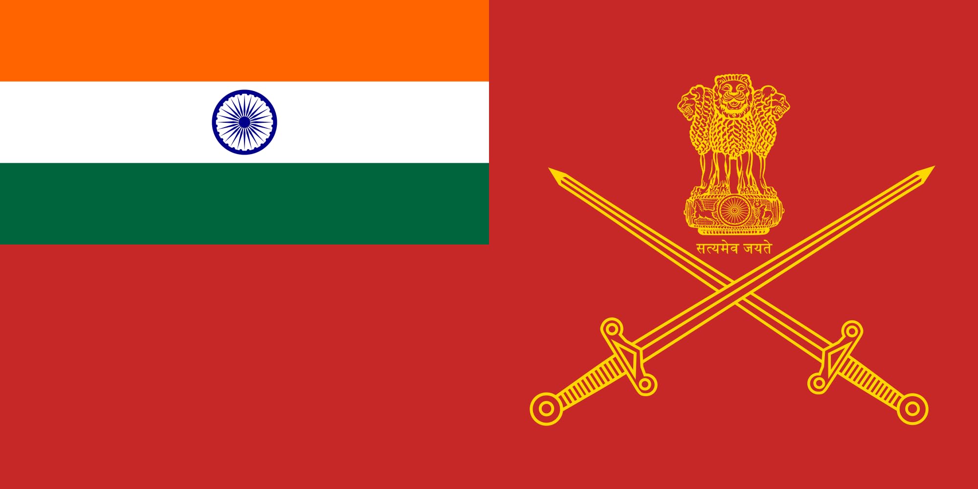 Drapeau Indian Army 1.35m²抗 wind résistant grand paysage