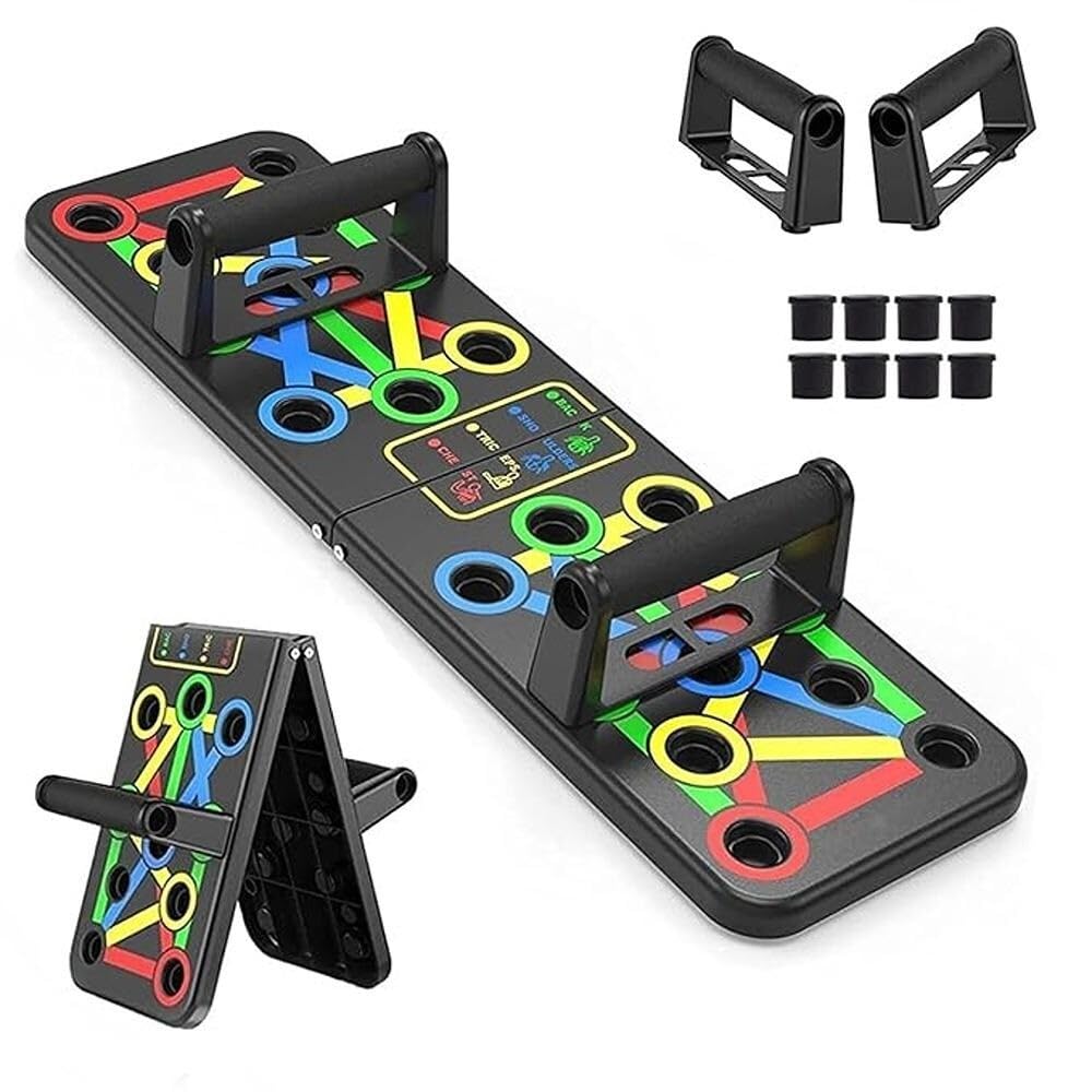 Cloudeal 15in1 Pushup Board for Strength Training, Fitness and Exercise Equipment for men & woman, Home & Gym Exercise Equipment for Chest, Shoulder, Triceps Workout (Multicolor)-image-11