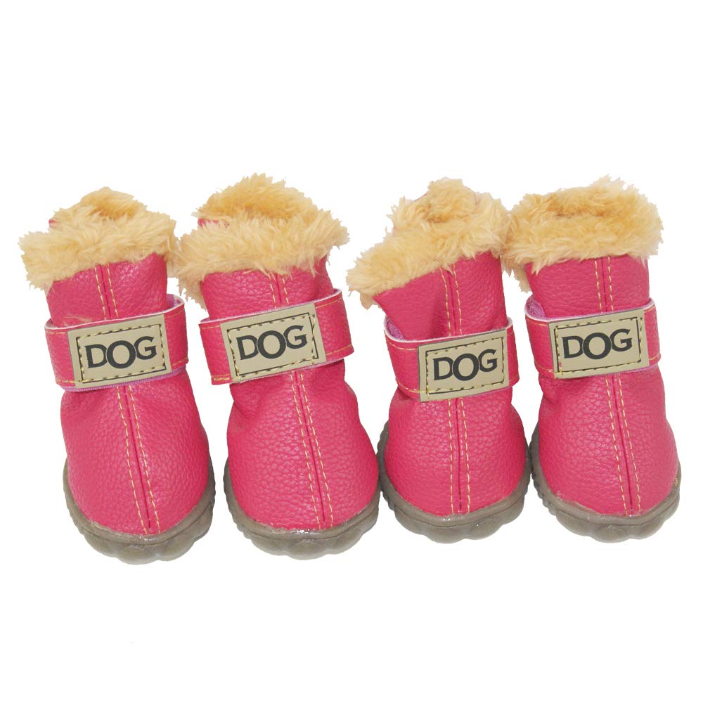 WINSOON Bottes de l'Australie pour Chien Pet antidérapante Chaussures d'hiver Chaud Skidproof Sneakers Paw protecteurs Ensemble de 4 pièces