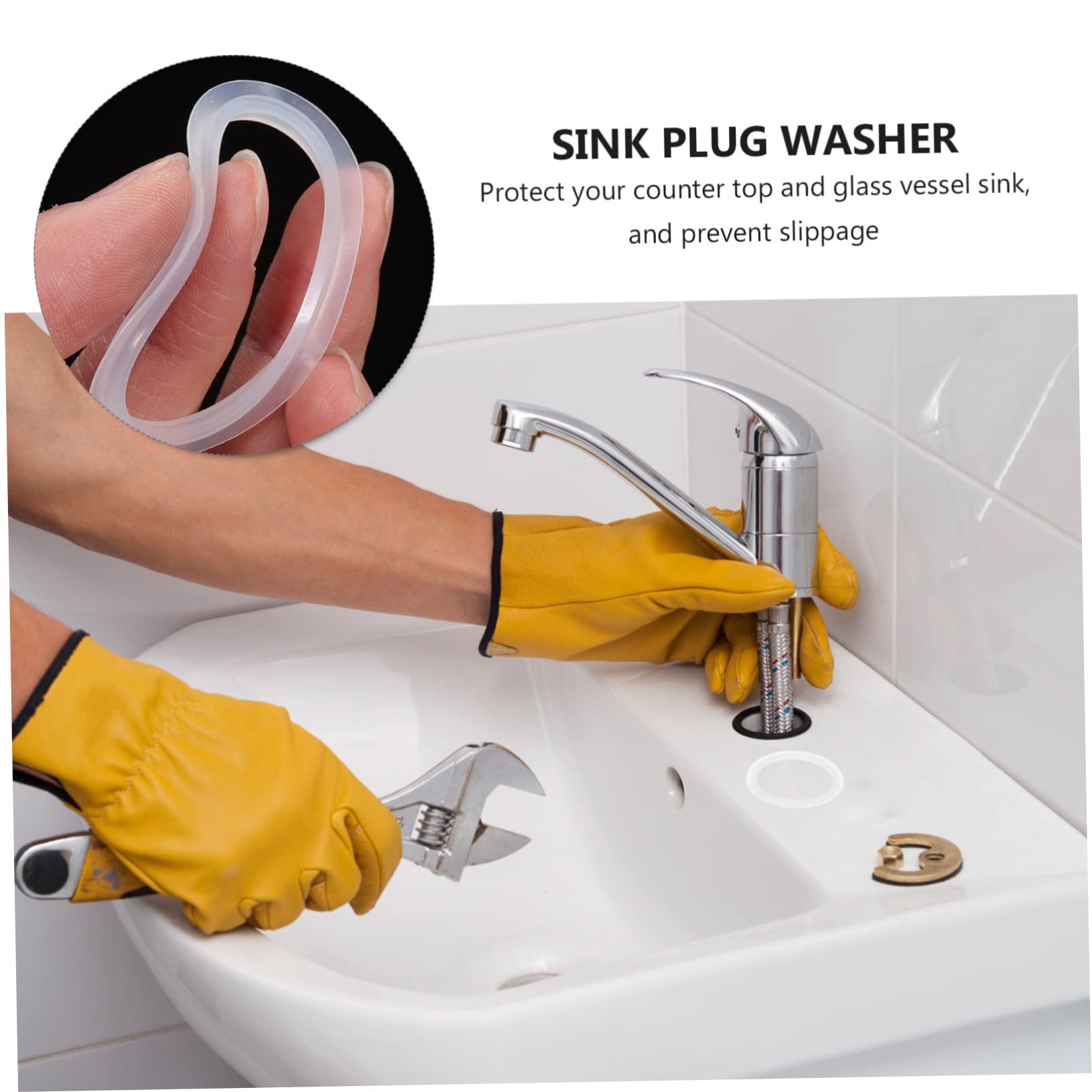 SHINEOFI 5 Set Guarnizioni Gomma Per Riparazioni Facili E Pratiche Accessorio Per Bagno Durevoli 3 Pezzi*5