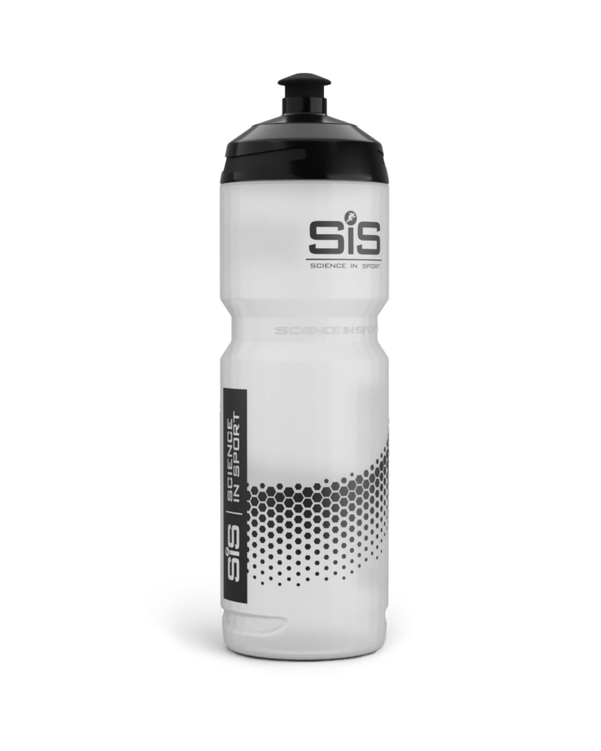 Science in Sport Water Bottle for Easy Mixing | Bike Bottle | Clear Squeeze Water Bottle with Running Lockable Valve | 800ml