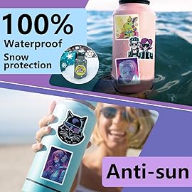 DETICKERS Cyberpunk Stickers for Kids Water Bottle 75 PCS Waterproof Vinyl Gifts for Teen Boys Stickers