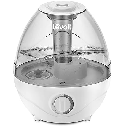 LEVOIT Humidifiers for Bedroom Air Vaporizer for Babies (BPA Free), Easy to Clean, Night Light, Lasts up to 24 Hours, 2.4L, Gary