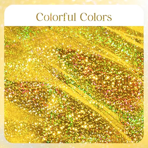 Image of Just Shimmer 1 Pack Gold Holographic Tablecloth 40 x 108, Shiny Laser Iridescent Disposable Plastic Rectangle Table Cover for Birthday, Graduation, Wedding, New Year Christmas Party Decorations