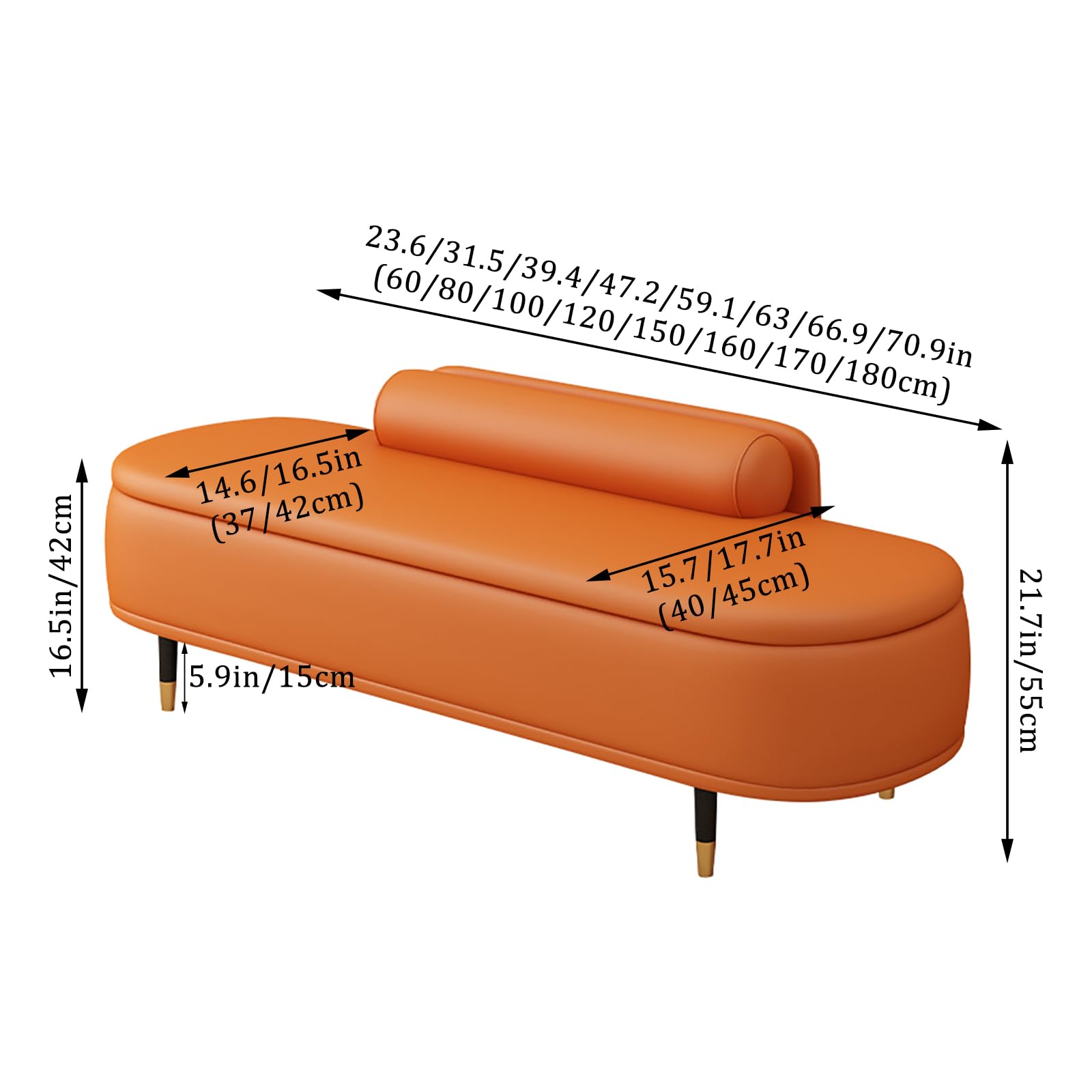 Elegancka ławka ze skóry syntetycznej, struktura litego drewna, stylowy schowek na buty z oparciem, do salonu, przedpokoju, biura (120 x 45 x 42 cm, biała)
