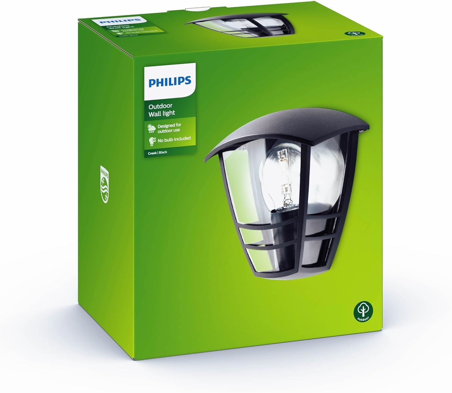 Philips Lighting My Garden Creek - Lámpara de pared, 1 x 60 W, 220 V, color negro (915002790302)