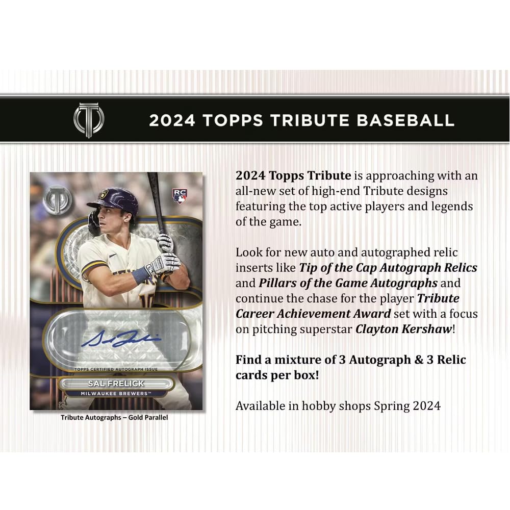 Amazon.com: Baseball 2024 Topps Tribute Hobby Box : Sports & Outdoors