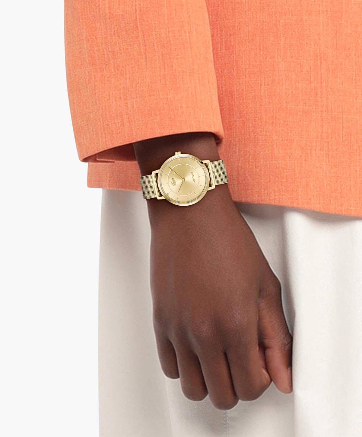 Lacoste Montre Analogique à Quartz Femme Crocorigin Acier Inoxydable Mesh