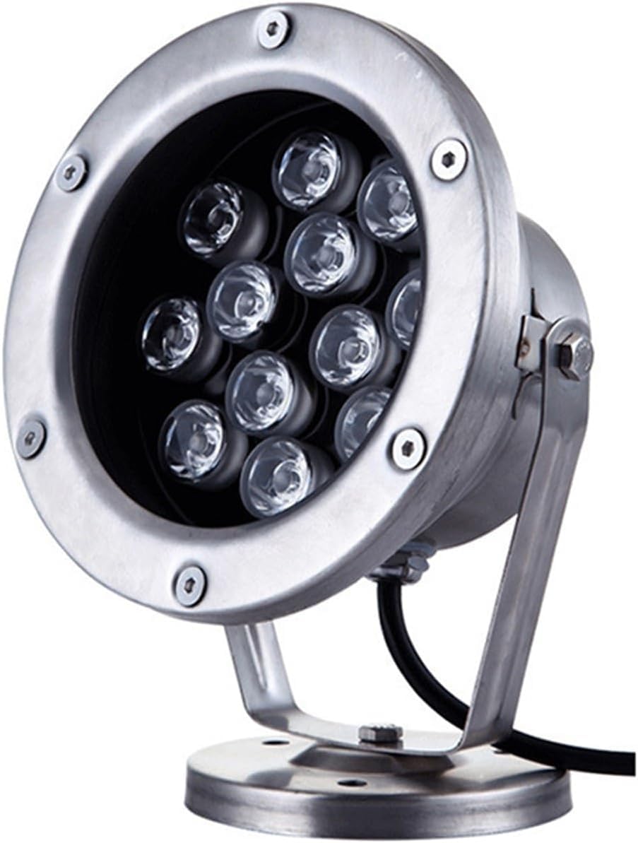 Faro subacqueo a LED Girevole Sommergibile per Piscina IP68 Impermeabile in Acciaio Inossidabile Faro per Stagno a Bassa Tensione DC12/24V Spotlight per Giardino, stagni, cascate, Feste Paes