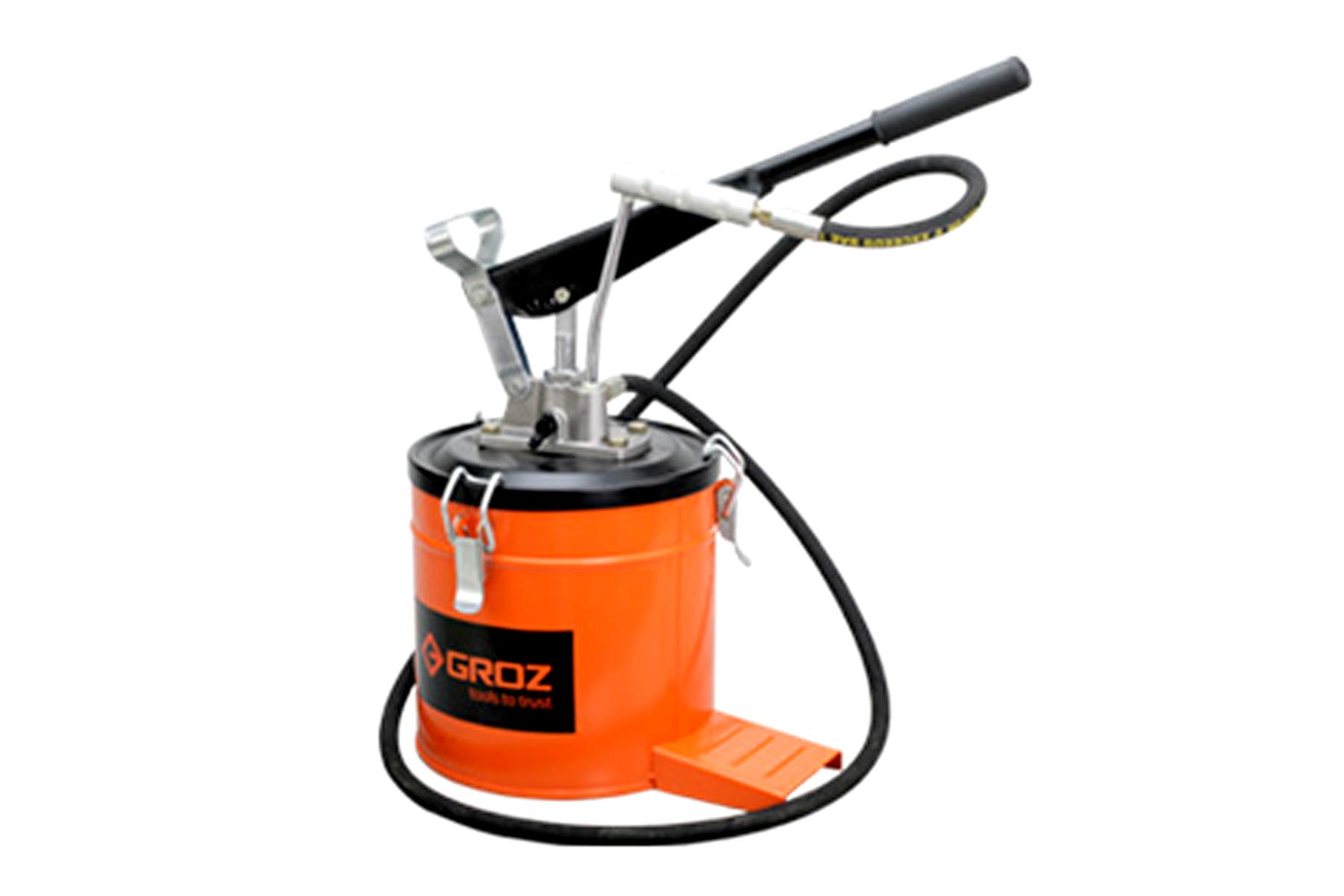 Groz V Series Bucket Grease Pump 10 KG VGP/10A, Orange
