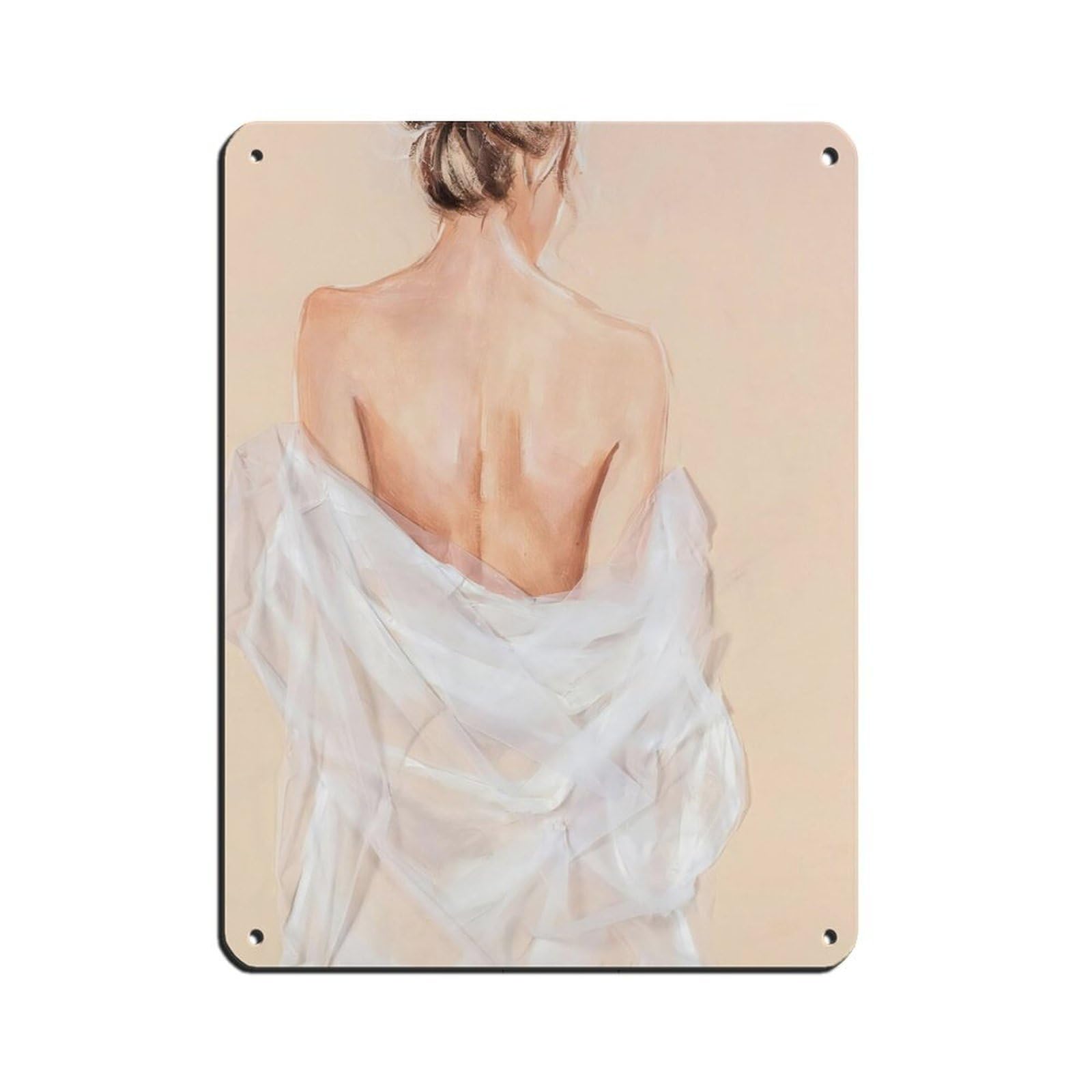 Woman in Tulle Canvas Poster Tin Sign Vintage Metal Pub Club Cafe Bar Home Wall Art Decoration Poster Retro 12x16inch(30x40cm)