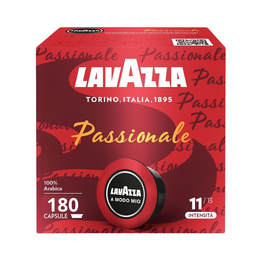 Lavazza Capsule Caffè A Modo Mio Espresso Passionale - 5 pojemników na 36 kapsułek [180 kapsułek]