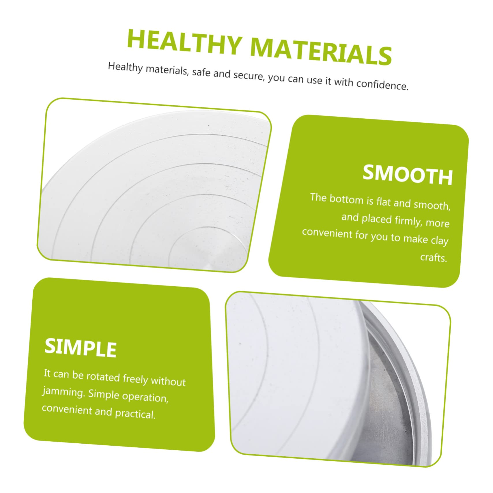 Operitacx Plato Giratorio de Aleación de Aluminio para Cerámica, Herramienta Práctica y Conveniente para Hacer Manualidades Arcilla en Artesanía