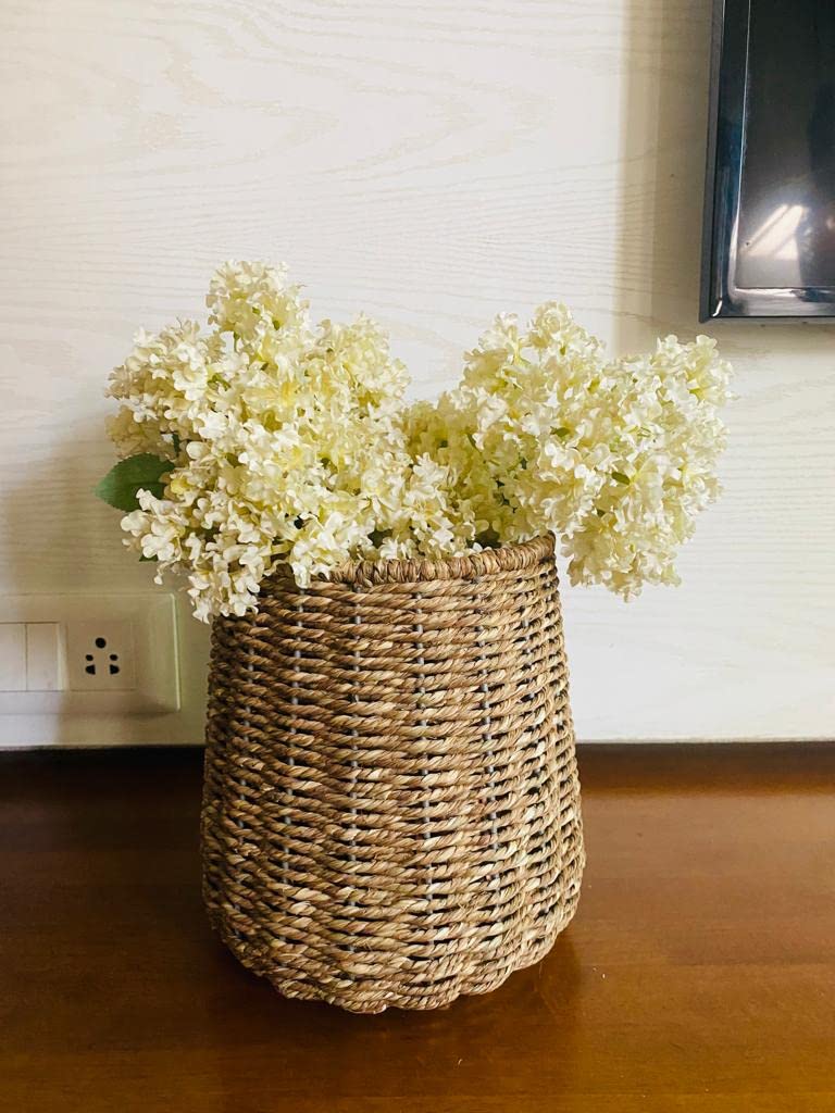 YURA HANDICRAFTS Handmade Twisted Jute Rope Planters Highly Durable Plant Container Gamla for Indoor Home Decor & Outdoor Balcony (Wooden) (B0C2KZT3VV) Amazon Price History, Amazon Price Tracker