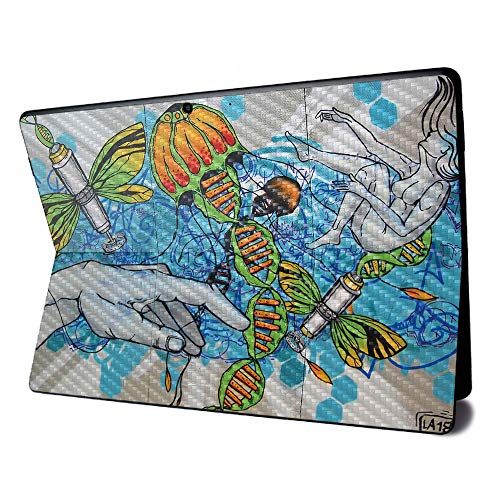 Image of MightySkins Carbon Fiber Skin for Microsoft Surface Pro X - Fantastic Voyage | Textured Carbon Fiber Finish | Easy to Apply, Remove, and Change Styles | Made in The USA