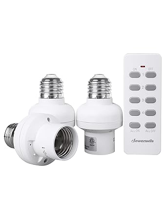 DEWENWILS Remote Control Light Bulb Socket - Wireless Switch For Pull Chain Lights