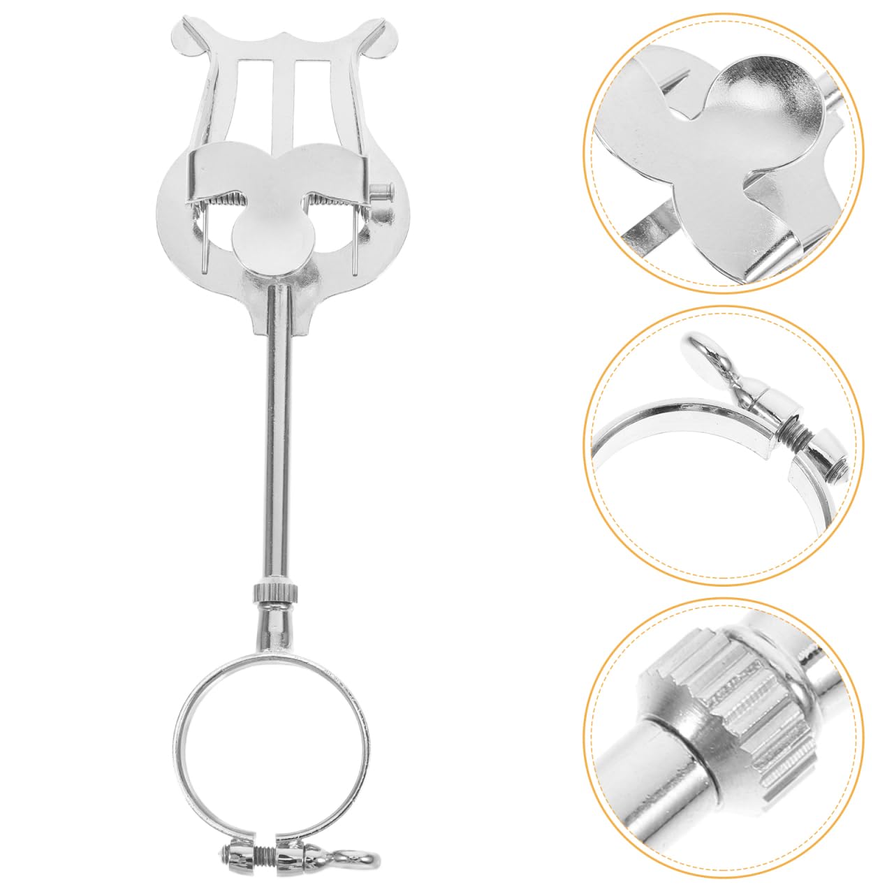 iplusmile Leggio per Spartiti Clarinetto Portatile in Ferro Resistente Argento Leggero e Pratico Supporto Musicale per Bande e Orchestre