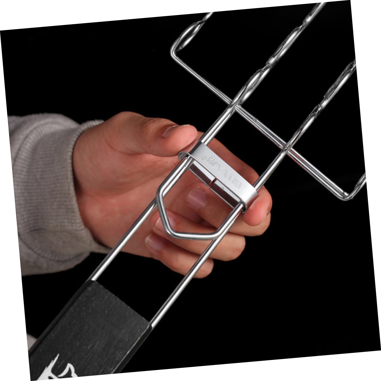 Toddmomy Bbq Mesh Handle 1pc Barbecue Grilling Basket Stainless Steel Basket for Outdoor Camping Home Baking