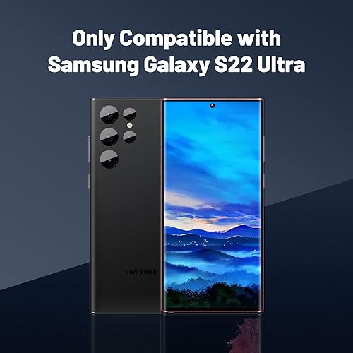 Miniatura 6 de Protector de lente de cámara para Samsung Galaxy S22 Ultra, antiarañazos, anticaídas, antihuellas dactilares S22 Ultra cubierta de cámara