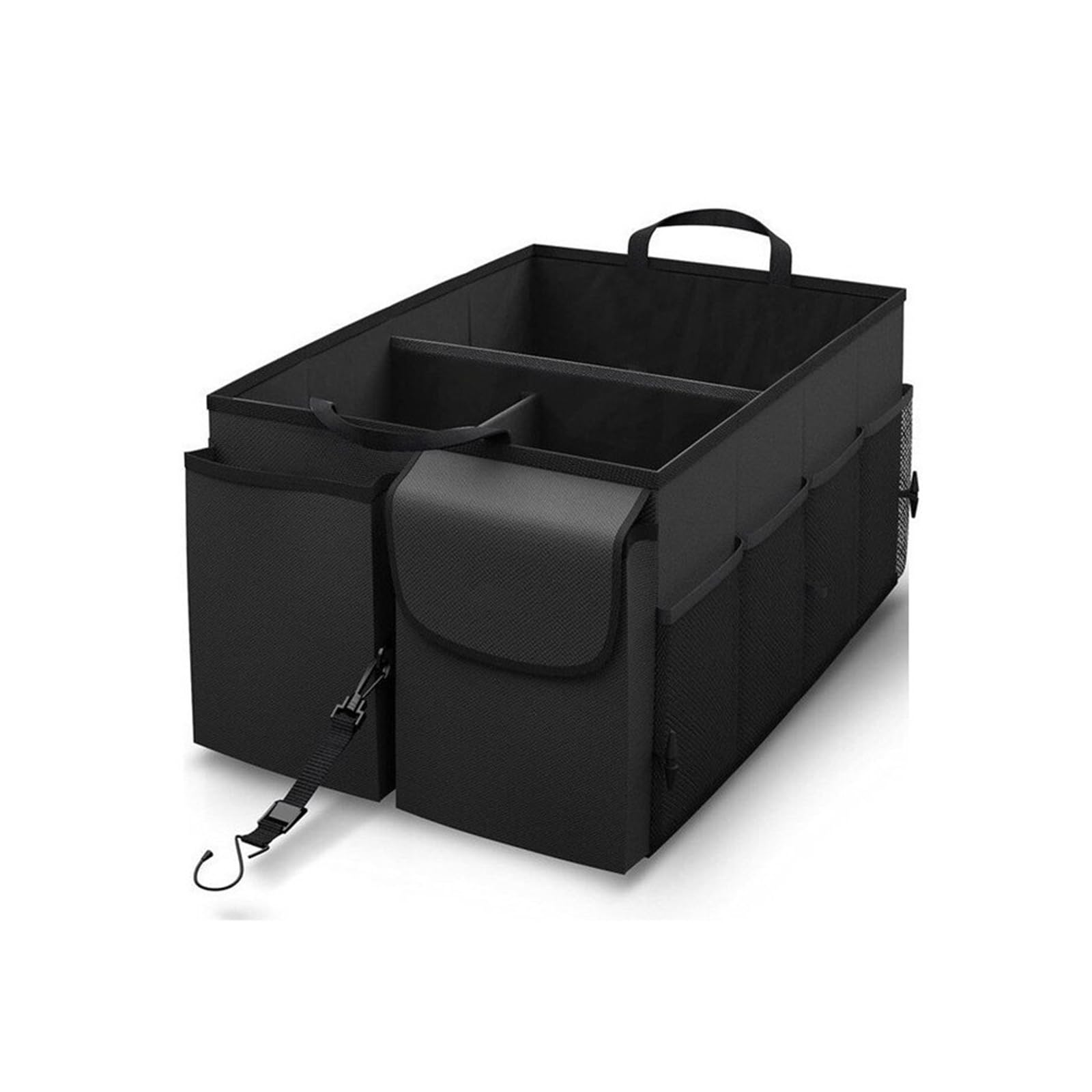 KMGDM Automotive Trunk Storage Systems 68L Capacity Box Adjustable Compartment Vehicle Organization for Off Roading Large Capacity Vehicle Storage Solution