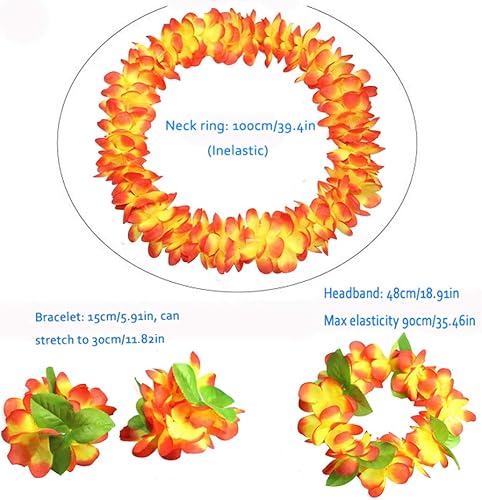 Miniatura 3 de 5 unidsset hawaiano Luau elástico hierba Hula falda 315in
