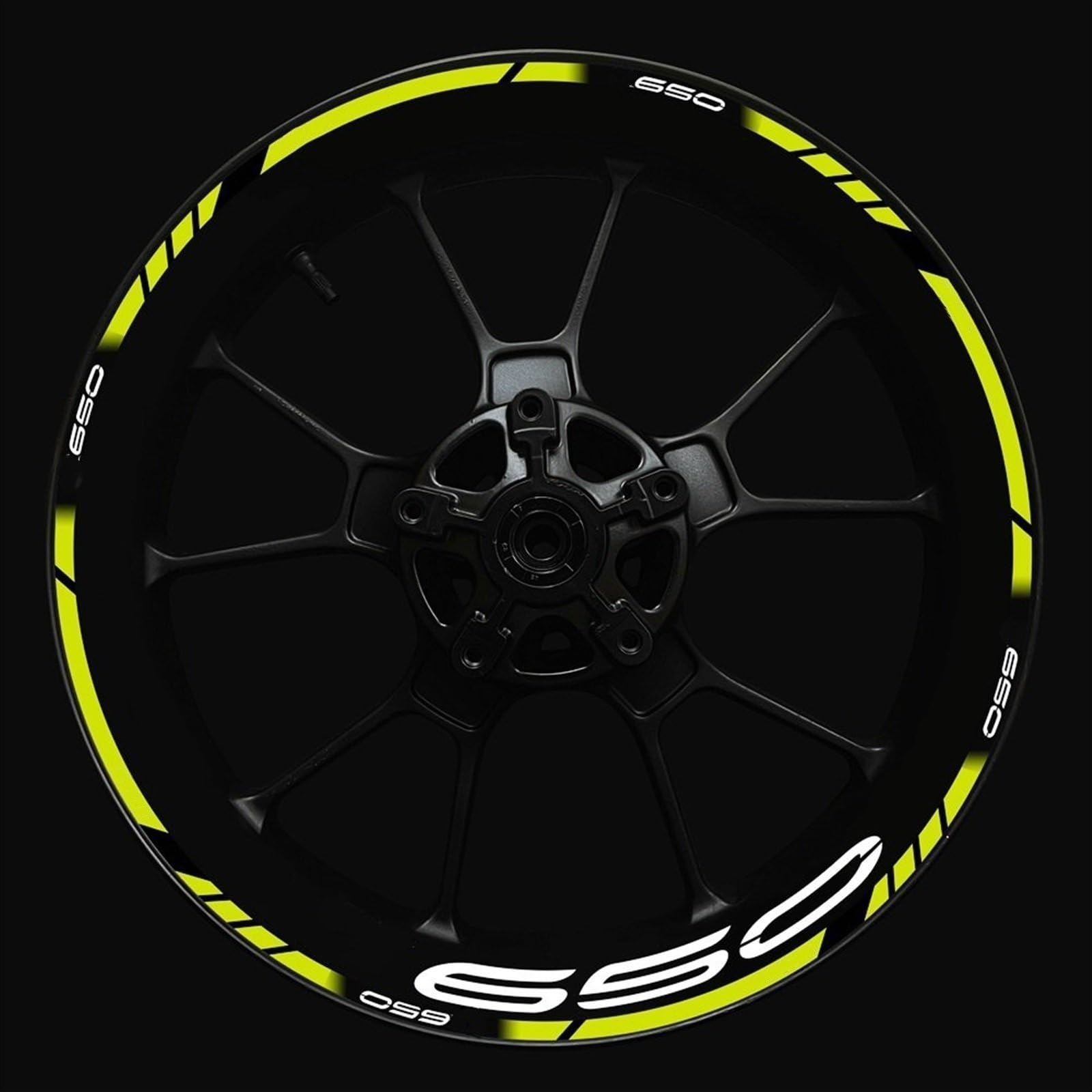 Motorcycle Wheel Sticker Inner Rim Reflective Protection Decal for Kawasaki Z650 Decorative(Color12)