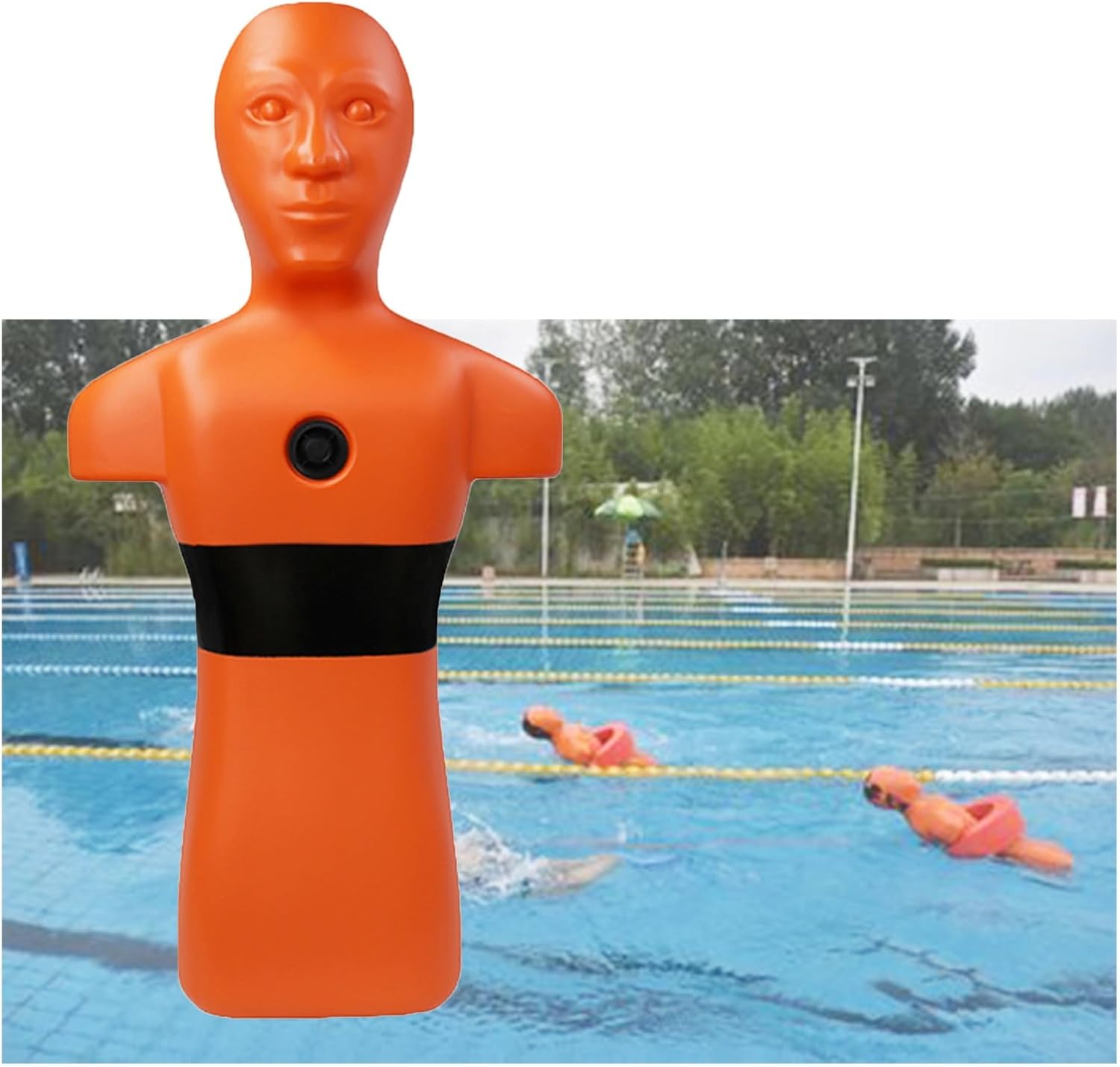 Water Rescue Training Dummy,Drowning Prevention Teaching Tools,Pool Lifesaving Model,River Simulation Dummy,No Assembly Required(Yellow)
