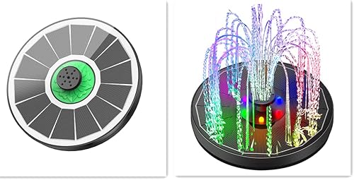 Bomba de fuente solar para baño de pájaros colorida+ bomba de fuente solar