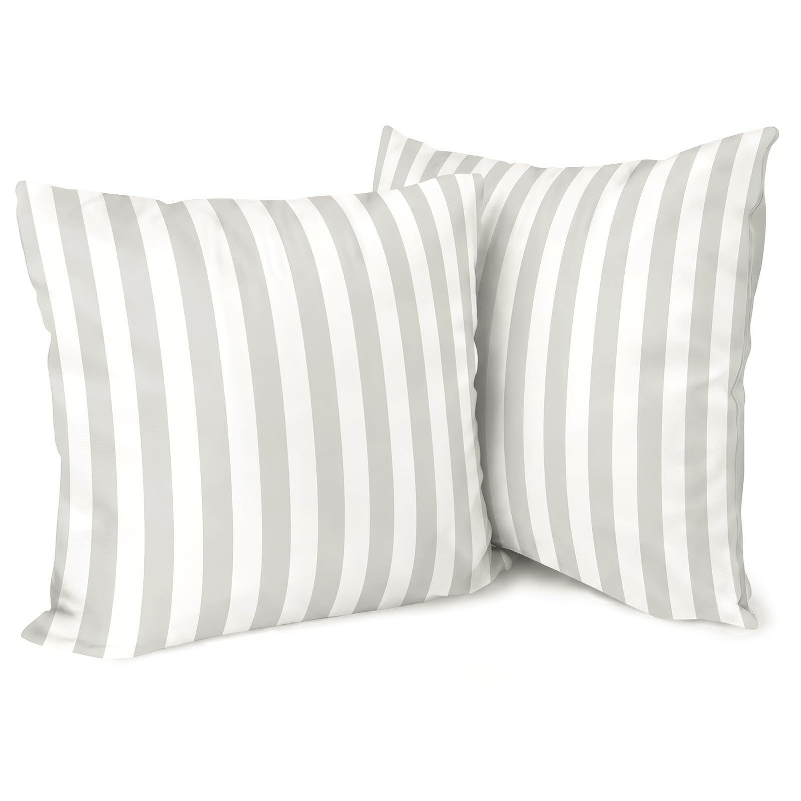 Ksriylm 45x45cm Classic Stripes Cushion Covers 2 Pack, Double-Sided Print
