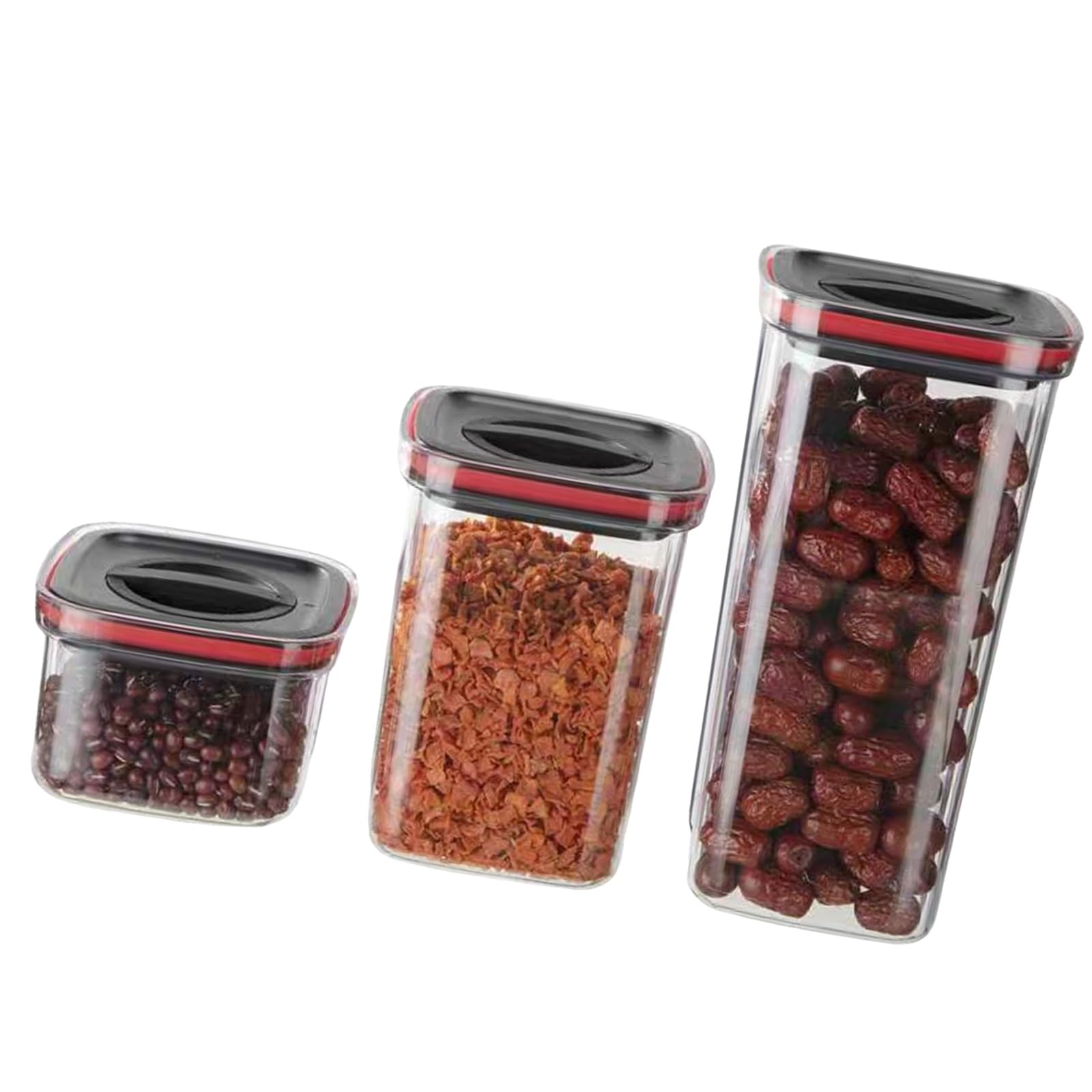 Jazuaiao 3Pcs Portable Rotating Storage Canisters with Leakproof Lid for Efficient Space Utilization Storage Containers